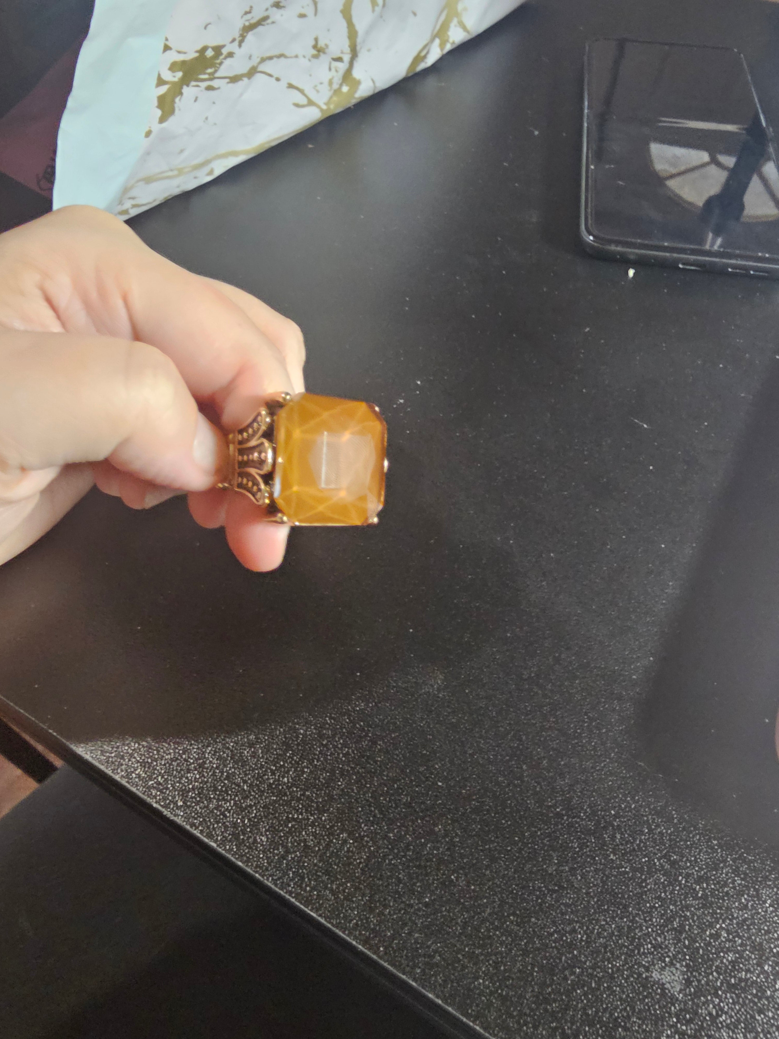 Copper brownstone women's adjustable ring