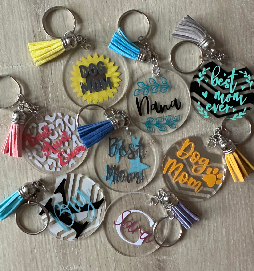 Personalized acrylic keychains