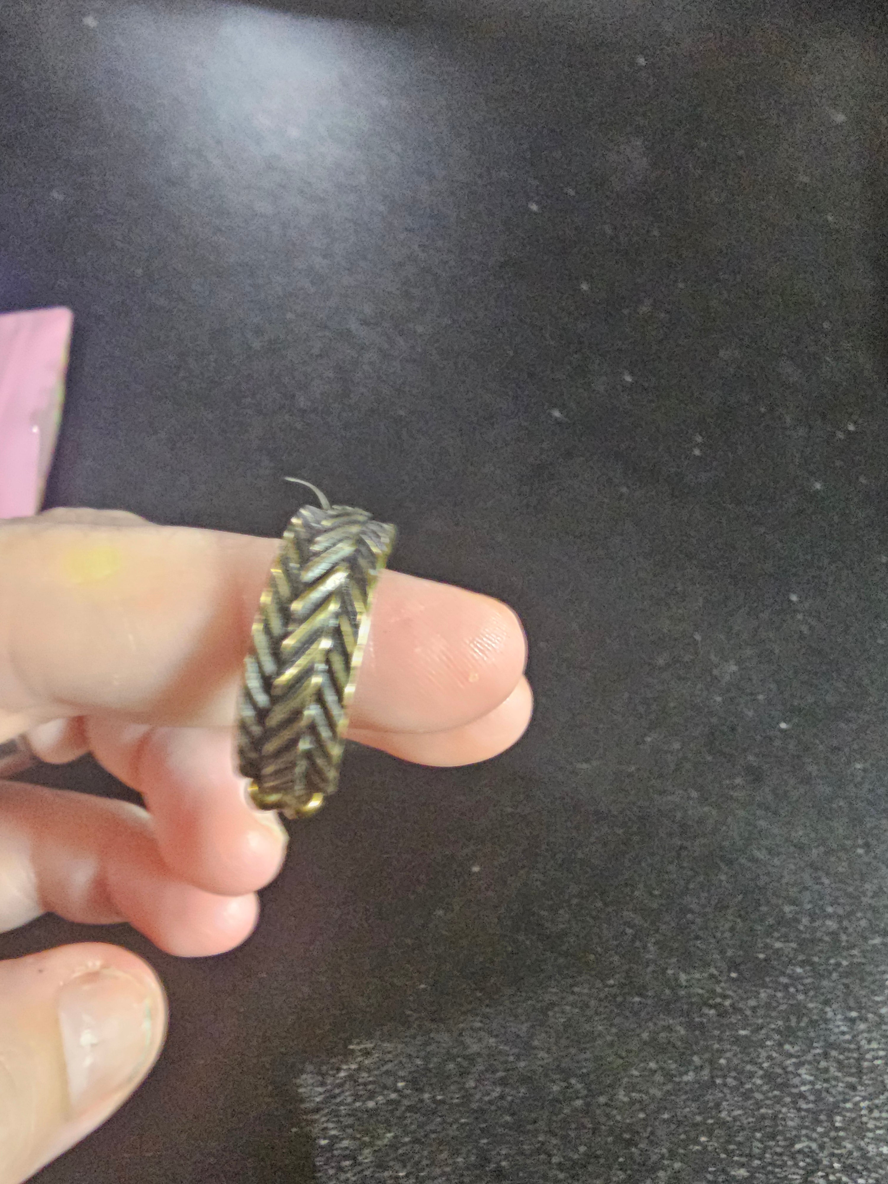 Copper slim men's ring